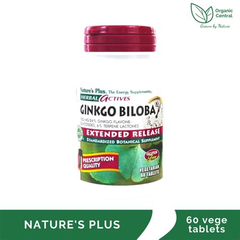 Nature S Plus Herbal Actives Ginkgo Biloba Mg Extended Release