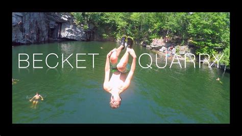 Epic Cliff Jumping Becket Quarry Youtube