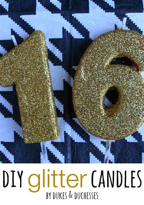 These Diy Glitter Candles Are Simple To Make And Add A Fun And Festive