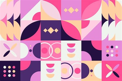 Premium Vector | Geometric mural wallpaper