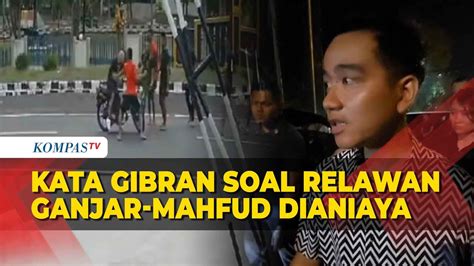 Kata Cawapres Gibran Soal Relawan Ganjar Mahfud Di Boyolali Dianiaya