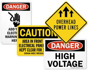 Electrical Safety Signs And Symbols