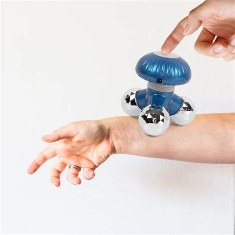 Blue Plastic Mushroom Hand Mini Massager For Body Relaxation At Best Price In Coimbatore