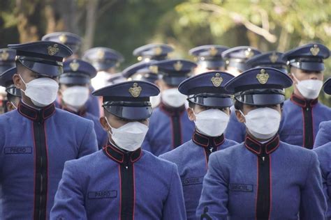 Cadets with masks on