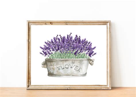 Lavender Printable Lavender Decor Lavender Print Wall Art Etsy