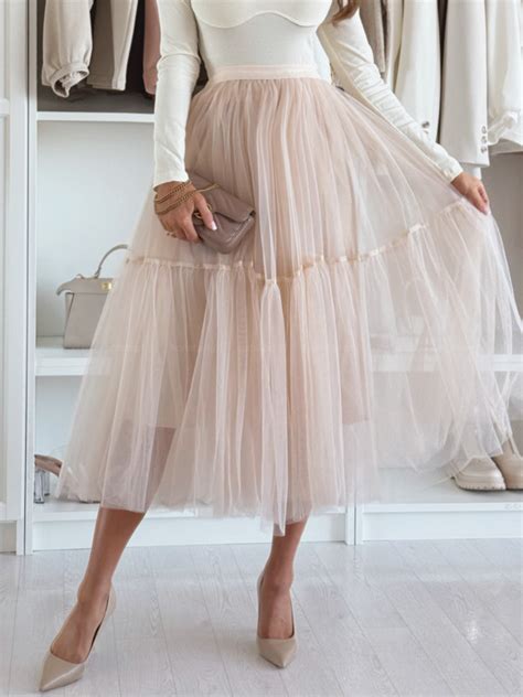Spódnica tiulowa PUFF nude So Italian