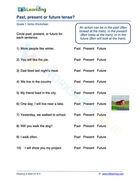 present  future tenses worksheet  worksheets