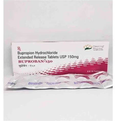 Bupropion Mg Buproban Mg Tablet Er Healing Packaging Size