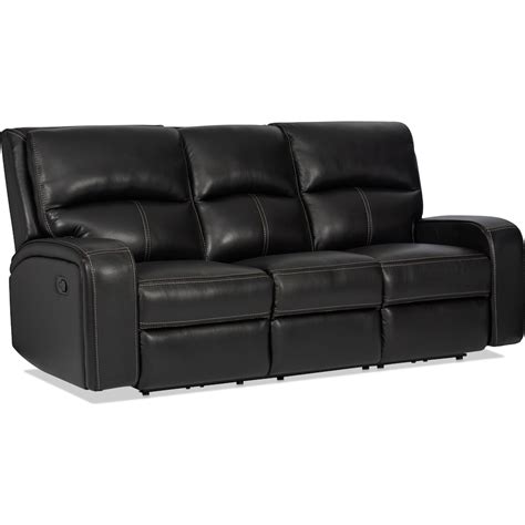 Burke Manual Reclining Leather Sofa | American Signature Furniture