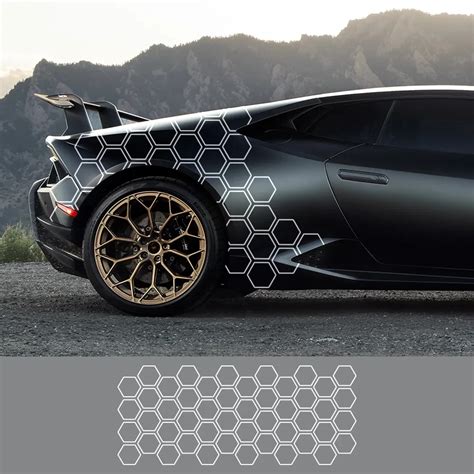 Honeycomb Vinyl Sticker Auto Body Decor Tuning Car Side Stickers For