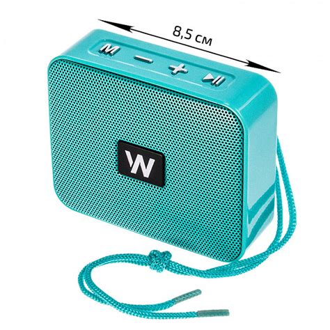 Колонка WALKER WSP-100, Bluetooth, 5Вт*1, TWS синхронизация, бирюзовая