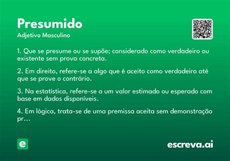 O Que Significa Presumido - Presumido - Significado e Sinônimo - escreva.ai