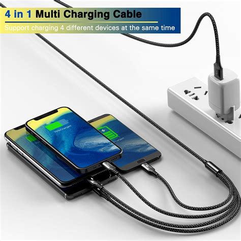 Mua Rulus Multi Charging Cable [2pack 4ft] Multiple Charger Cable