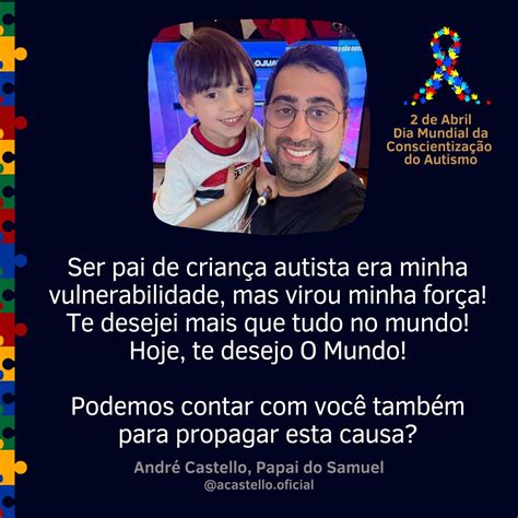 Sou Pai De Autista - André Castello no LinkedIn: Sou pai de autista há 4 anos. Mas só tenho ...