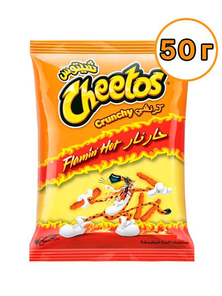 Характеристики Кукурузные чипсы Cheetos Flamin Hot Crunchy ОСТРЫЕ со вкусом сыра шт г