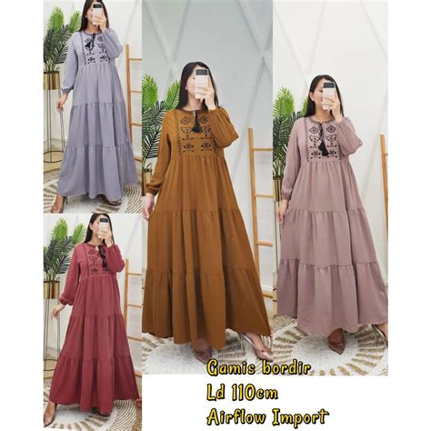 Jual Rita Gamis Crinkel Dress Muslimah Gamis Terbaru 2023 Model