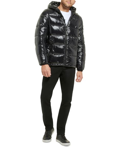 Заказать Пуховики Мужская Куртка Calvin Klein High Shine Hooded Puffer ...