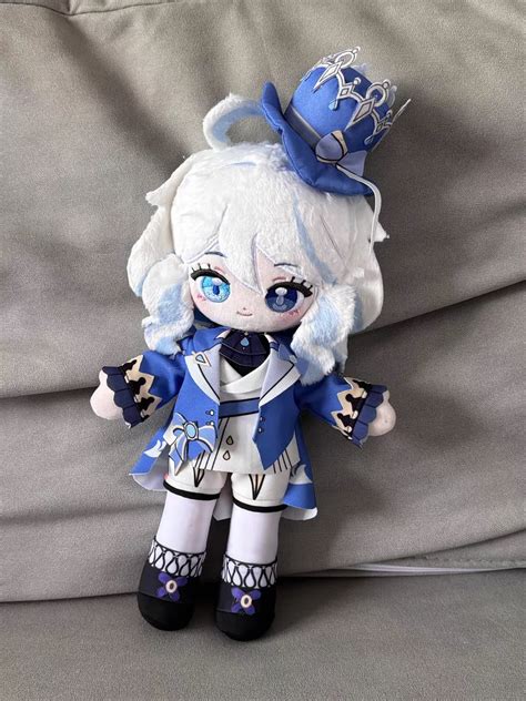 Genshin Impact Plush Furina Focalors Anime Cosplay Stuffed Doll Cartoon