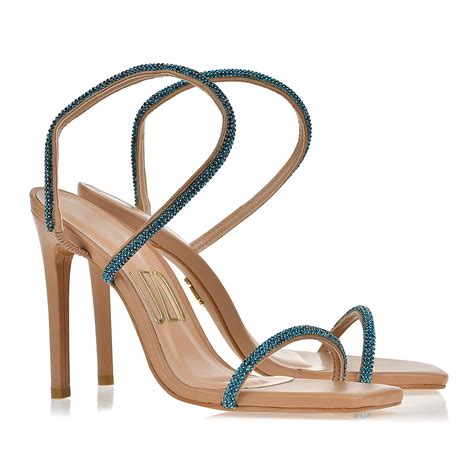 Uza Shoes Sand Lia Salto Alto New Couro Nude Cole O Primavera Ver O