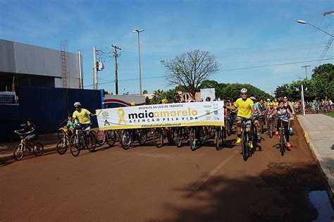 Passeio ciclístico encerra o movimento Maio Amarelo em Rio Brilhante