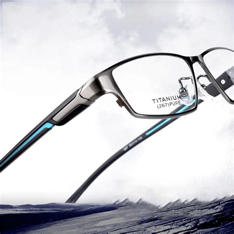 Vazrobe Titanium Eyeglasses Frames Men Reading Glasses Male Anti Blue