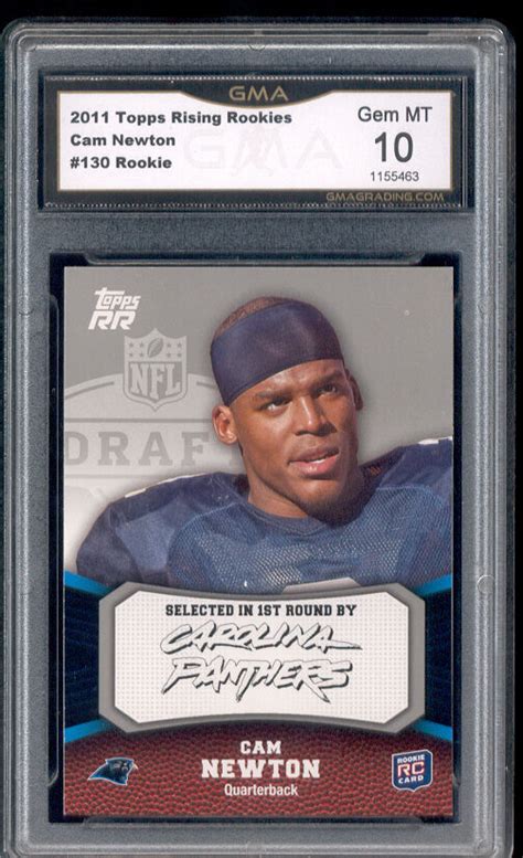 2015 Cam Newton Topps Rising Rookie Gem Mint 10 130 EBay