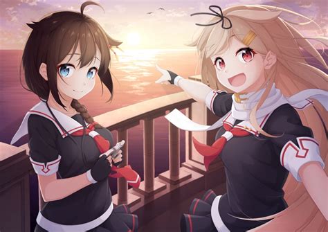 艦隊これくしょん 艦これ 【時雨 夕立】 壁紙