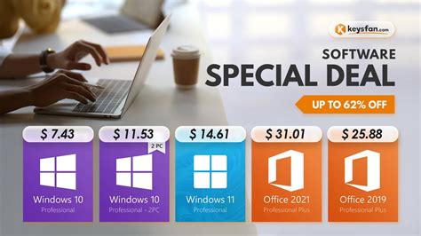 Buy Genuine Windows 10 or 11 Pro real cheap on Keysfan! Limited Offer