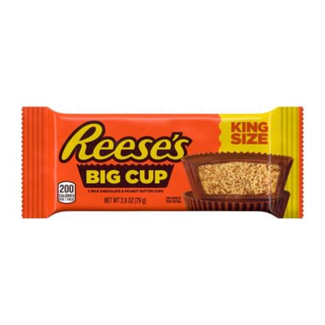 REESE'S Big Cup Milk Chocolate King Size Peanut Butter Cups Candy Pack, 2.8 oz - Fry’s Food Stores