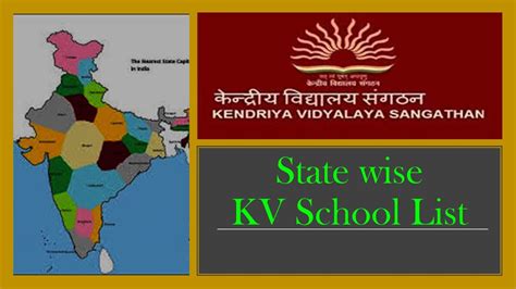 States And Union Territories Wise Kv School List