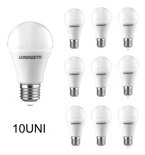 Kit 10 Lâmpadas Led 15w Bivolt E27 6 500k Branca Lorenzetti MercadoLivre