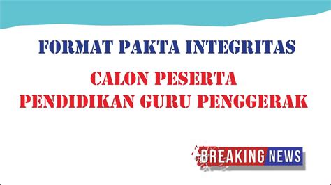 Detail Contoh Pakta Integritas Guru Koleksi Nomer 37