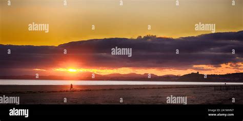 Sunset over Black Rock Sands Stock Photo - Alamy