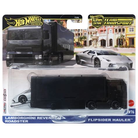 Hot Wheels Premium Team Transport Reventon Roadster And Flipside Hauler Scale Smyths Toys