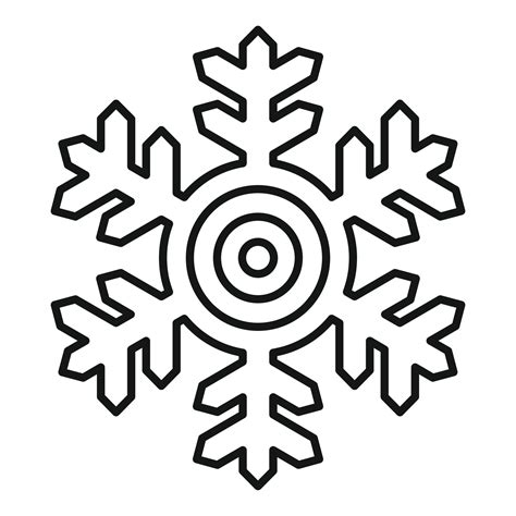 Snowflake icon, outline style 14628296 Vector Art at Vecteezy