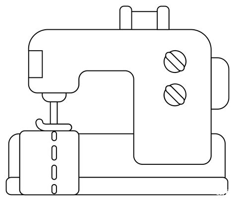 Sewing Machine Coloring Page Colouringpages