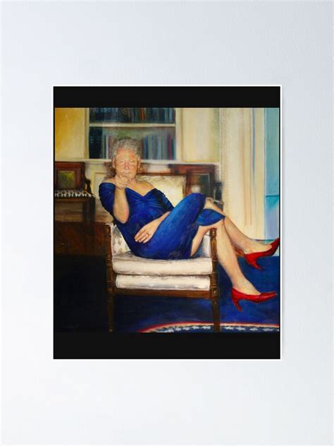 "Bill Clinton Blue Dress" Poster for Sale by AYKDesigns | Redbubble