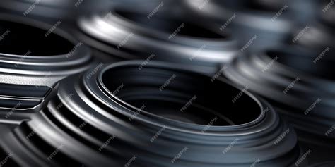 Premium Photo Generative Ai Shiny Steel Parts On A Black Background