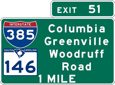 Exit 51 Sign Sc Interstate 85 By Hammerbro101 On Deviantart