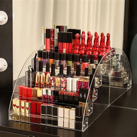 6 Tiers Acrylic Nail Polish Varnish Organiser Holder Desk Storage Stand