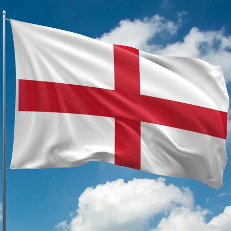 England Flag - English St Georges Cross Flag - Double Seam - 2 brass