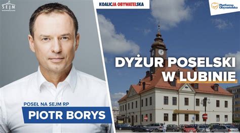 Piotr Borys on Twitter Zapraszam Państwa na dyżur poselski dziś w