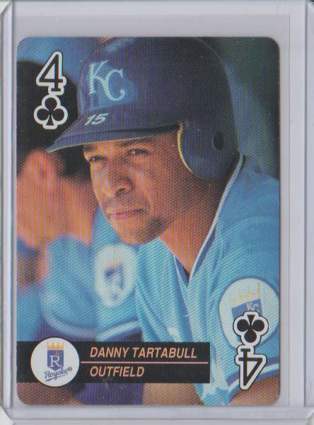 1992 U S Playing Card Co Baseball Aces 4 Of Clubs Danny Tartabull