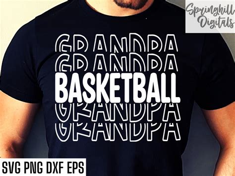 Basketball Grandpa Svgs Sports Season Cut Files Bball Etsy