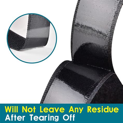 1 Inch X 82 Feet Black Self Adhesive Hook And Loop Tape Sticky Back