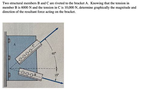 Solved Two Structural Members B And C Are Riveted To The Chegg