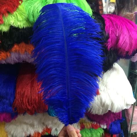 Plumas De Avestruz Azul Real Esponjosas Centro De Mesa Grande