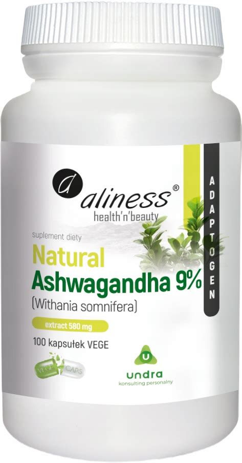 Aliness Natural Ashwagandha 9 600mg 100 kapsułek 14444793146 Allegro pl