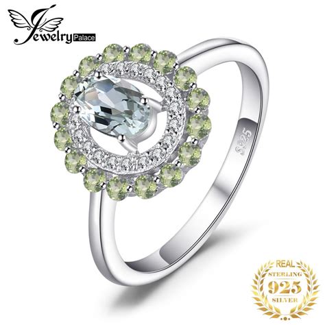 Jewelrypalace Genuine Round Peridot Oval Green Amethyst Sterling