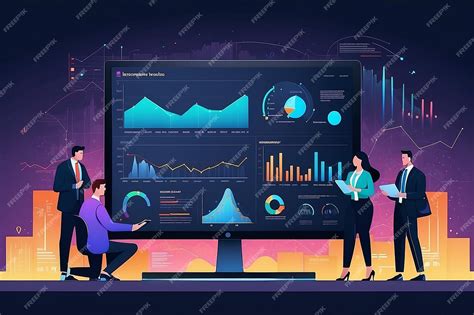 Premium Photo Flat Vector Design Statistical And Data Analysis For Business Finance Investment